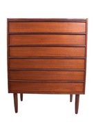 Komoda duńska na nóżkach vintage lata 60 – teak styl mid-century  Falks