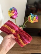 Ręcznie robiona wełniana opaska na głowę handmade 100% wełna uniwersalna 