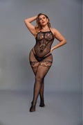 Kombinezon Curvy - Czarny bodystocking one size (queen size)