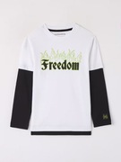 bluzka z nadrukiem, długi rękaw Freedom, 4/5 lat, 104/110 cm