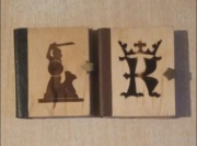 Drewniana książeczka pamiątkowa Warszawa i Kraków mini album