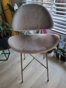 Krzesło barowe hoker Cheri Bar Velours Gold Low IKER