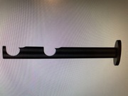 Wspornik 19 mm podwójny czarny mat do karnisza