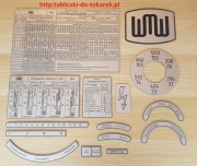 Tokarka WMW DL2 DL3 Tabliczki Tabliczka Tabela Gw