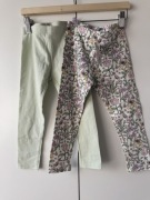 Bawełniane legginsy r.98 zestaw 2szt