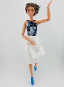 Suknia sukienka ubranko dla lalek Barbie zestaw 9 elementów handmade