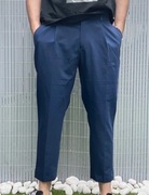 Spodnie Man Boohoo Man Wąskie Klasyczne Działowe Garniturowe Niebieskie M