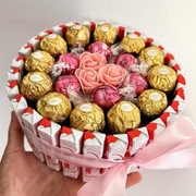 Słodki bukiet box na prezent Ferrero, kinder, Lindor 