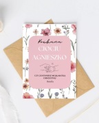 Elegancka kartka A5 z zapytaniem o zostanie Matką Chrzestną + koperta