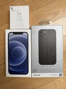 Iphone 12 Czarny 64gb + etui Nomad Rugged Leather + ładowarka apple 20W
