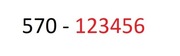 złoty numer telefonu 570 - 1 2 3 4 5 6 
