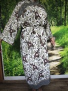 Nowe Kimono z jedwabiu z Bali,  egzotyczne ,dom, szlafrok ,długość 120 cm