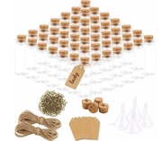 40 sztuk szklanych butelek z korkami Mini małe szklane butelki