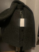 ZARA sweter kardigan wdzianko narzutka z szalem oversize z wełną gruby