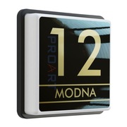 Nowoczesny PODŚWIETLANY numer na dom LED czujnik zmierzchu M3 domu