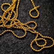 Złoty łańcuszek na paznokcie 20cm - wybór, ozdoby na paznokcie 3d