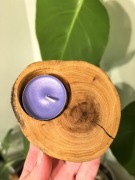 Drewniany świecznik handmade