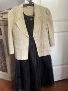 Mała czarna + narzutka lniana