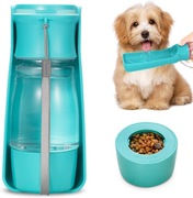 Podwójna Butelka Podróżna dla Psa 2w1 : Woda i Karma!