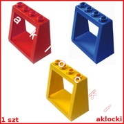 LEGO 2352b OKNO rama 2x4x3 auto czerwony niebieski żółty - 1 szt