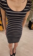 Sukienka w paski, elastyczna bawełna - firmy H&M
