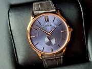 ZŁOCONY MĘSKI ZEGAREK DOXA SLIM LINE D155RBL- NIEUŻYWANY