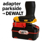 Adapter przejściówka baterii aku Parkside X20V / 20V Team  do DeWalt 18V XR