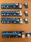 Riser PCI-E 1x - 16x Akyga AK-CA-64 USB 3.0 009S 4 sztuki