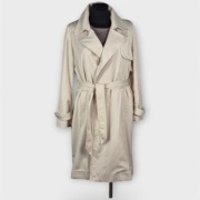 Maria Philippe Płaszcz Trencz Beżowy Tencel Bawełna Lekki Wiosenny L 40 42