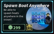 Fisch Gamepass Spawn Boat Anywhere