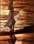 Małgorzata  w świetle zachodzącego słońca