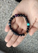 Strzelec zodiak bransoletka nowy projekt czarny agat minerały kwarc