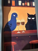 Plakat A3, Przychodzi gołąb do Baru 