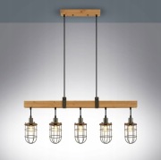 Lindby Serima lampa wisząca, 5 klatkowych kloszy