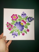 Piękny zalipiański obrazek 20x20 cm 