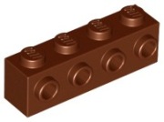 LEGO 4 x 30414 klocek z ośmioma pinami 1x4x1 - brązowy reddish