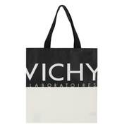 Vichy torba shopperka czarno-biała duża pojemna