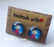 Mała Mi Muminki kolczyki stal sztyfty wkrętki wkręty prezent 