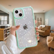 Etui Iphone 11, miętowe w gwiazdki, błyszczące, czarne, świetne, okazja