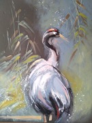 Obraz ,,Czapla,, akryl , wym 60x80 cm