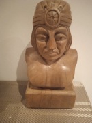 Popiersie z drewna, Wódz z kultury Południowoamerykańskiej