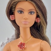 Zestaw biżuterii dla lalek Barbie róże w kolorze brudnego różu 2