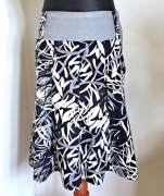 Czarno-biało-szara rozkloszowana spódnica bawełna cotton M/S 38/36