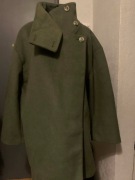 Bonprix płaszcz kurtka trencz flausz oversize duży ciemnozielony