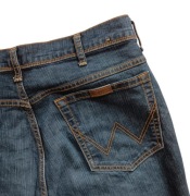 Wrangler regular fit 3834 granatowe jeansy straight męskie
