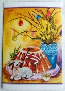 Karta Wielkanocna - Wielkanocny stół (z serii - Oryginał malowany ustami)