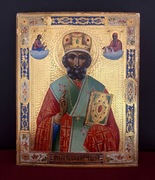Ikona Św. Mikołaj Rosja około 1900 roku