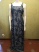 Niebieska gołębia suknia długa prosta Vera Moni 38