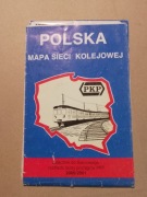 pkp stara mapa sieci kolejowych 2000/2001 polska