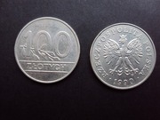 Monety 100 zł Nominał. z 1990r.jak na foto